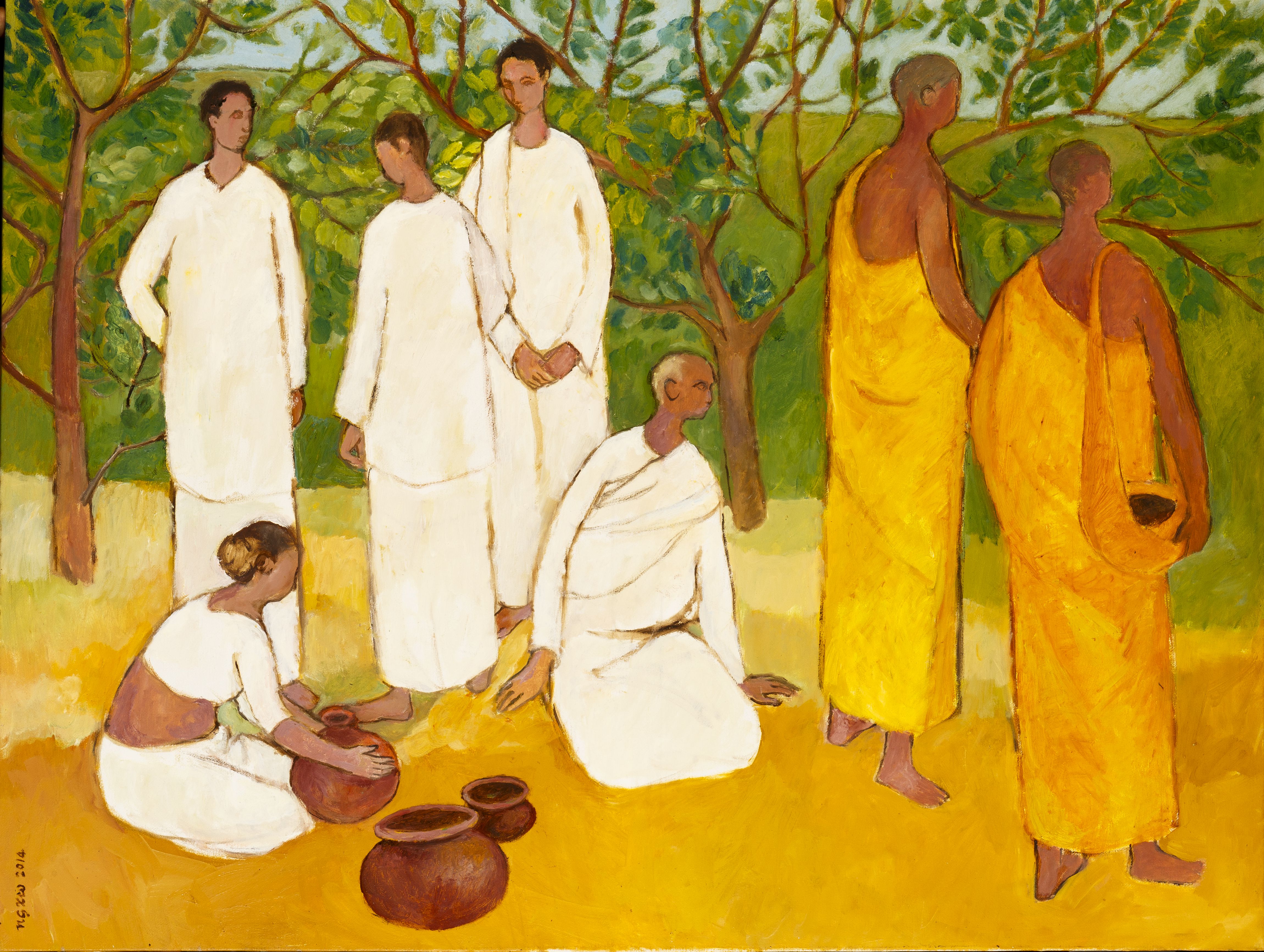 Monks by the Kandy Lake